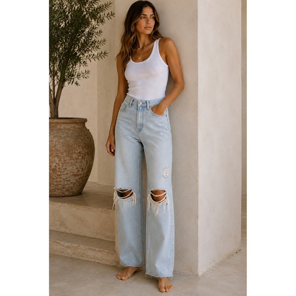 Citizens of Humanity Miro Relaxed Jeans Tapered Barrel Distressed 2149D-3011 28